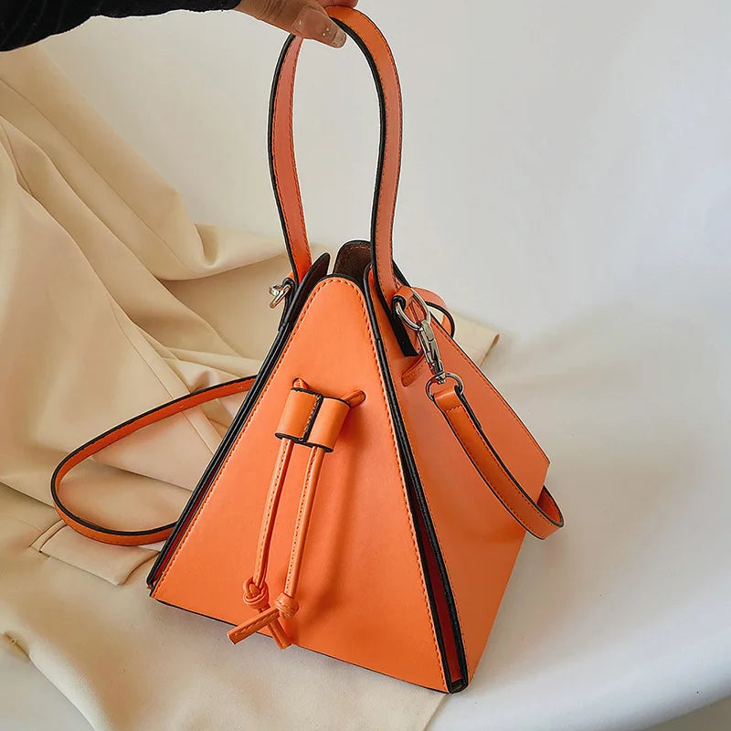 Women's Luxury PU Leather Shoulder Bag - Red
