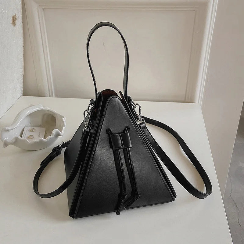 Women's Luxury PU Leather Shoulder Bag - Sky Blue